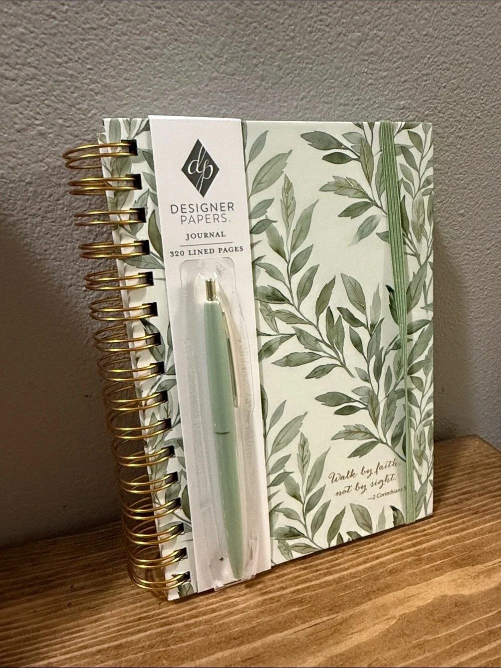 Boutique Green Botanical Spiral Journal with Pen - 